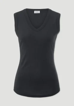 hessnatur Softrib Top Fitted aus Bio-Baumwolle und TENCEL™ Modal von schwarz Discount
