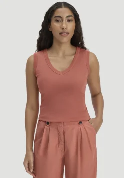 hessnatur Softrib Top Fitted aus Bio-Baumwolle und TENCEL™ Modal von pfirsichrot Online