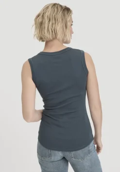 hessnatur Softrib Top Fitted aus Bio-Baumwolle und TENCEL™ Modal von dunkles petrol Hot