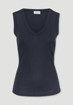 hessnatur Softrib Top Fitted aus Bio-Baumwolle und TENCEL™ Modal von marine Sale