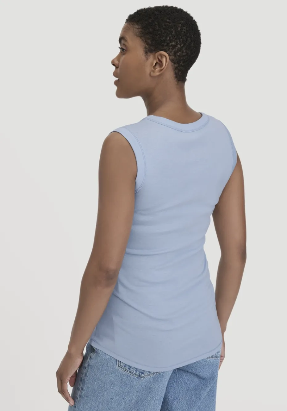 hessnatur Softrib Top Fitted aus Bio-Baumwolle und TENCEL™ Modal von himmelblau Discount