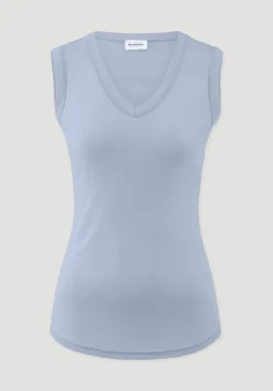 hessnatur Softrib Top Fitted aus Bio-Baumwolle und TENCEL™ Modal von himmelblau Discount