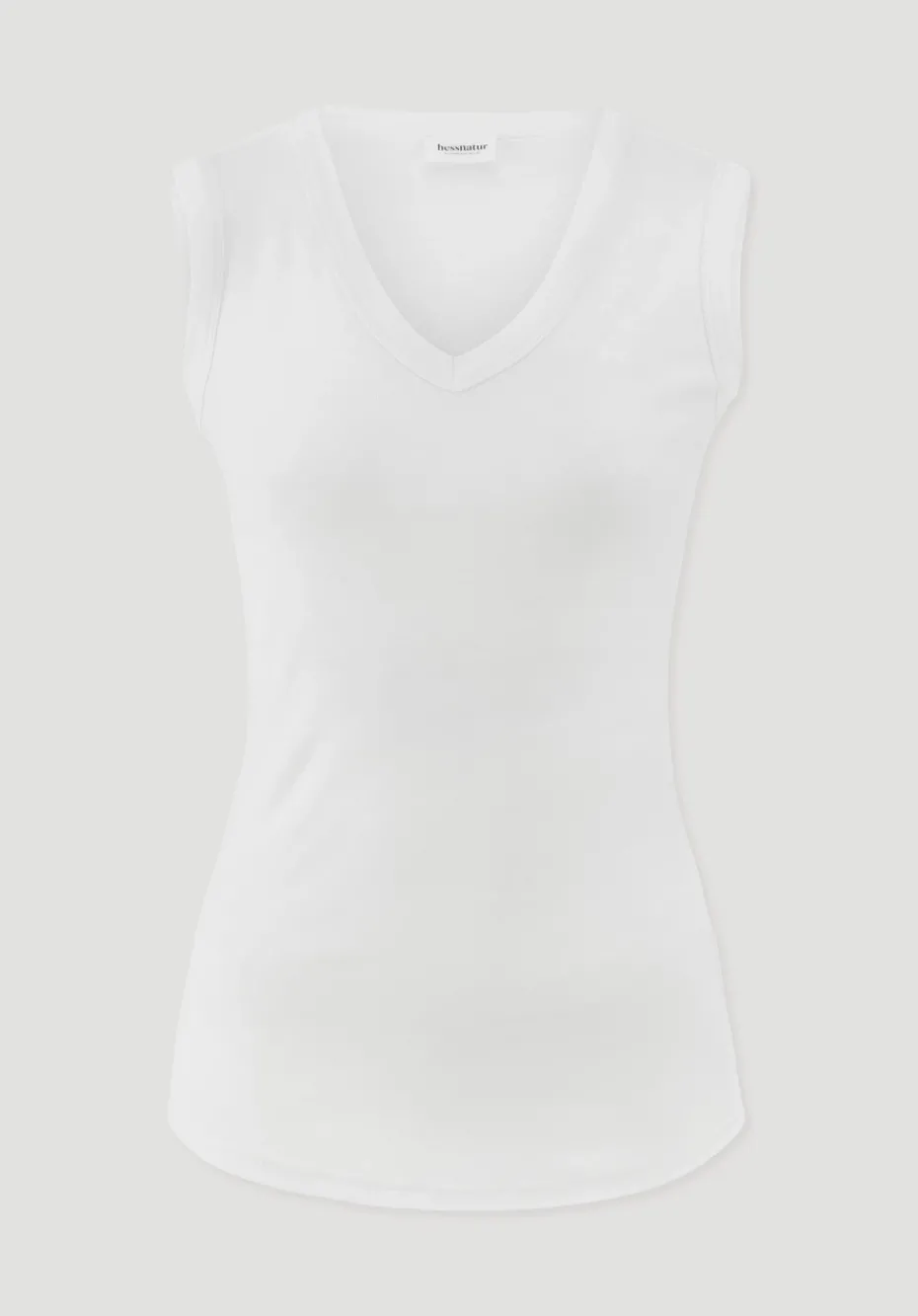 hessnatur Softrib Top Fitted aus Bio-Baumwolle und TENCEL™ Modal von naturweiss