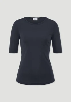 hessnatur Softrib T-Shirt Fitted aus Bio-Baumwolle und TENCEL™ Modal von marine Sale