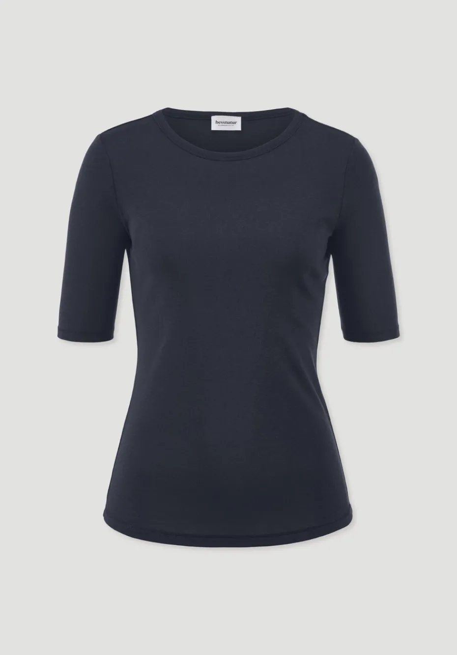 hessnatur Softrib T-Shirt Fitted aus Bio-Baumwolle und TENCEL™ Modal von marine Sale