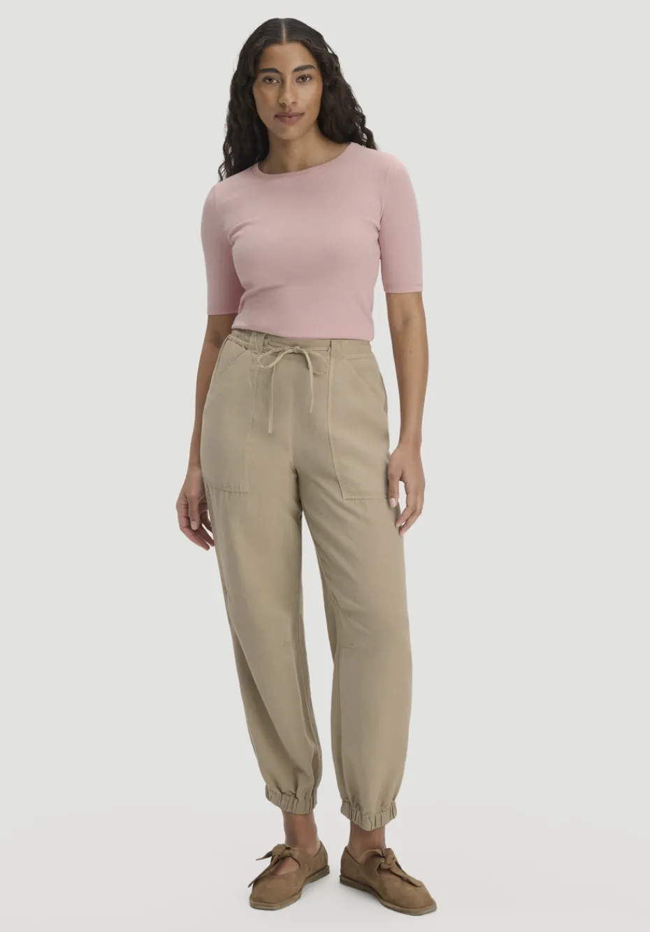 hessnatur Softrib T-Shirt Fitted aus Bio-Baumwolle und TENCEL™ Modal von rosé New