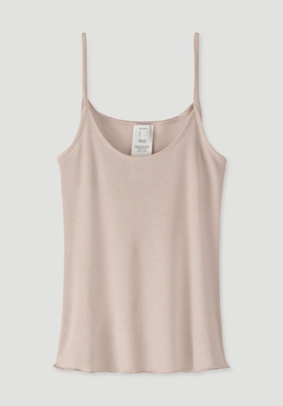 hessnatur Spaghetti Top Fitted WARM TOUCH aus Bio-Merinowolle und TENCEL™ Lyocell von düne Online