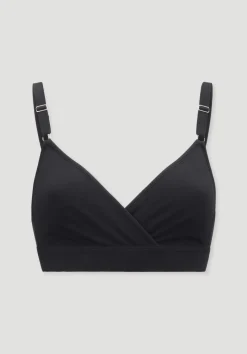 hessnatur Still-Bustier bügelllos COTTON FEEL aus Bio-Baumwolle von schwarz Hot