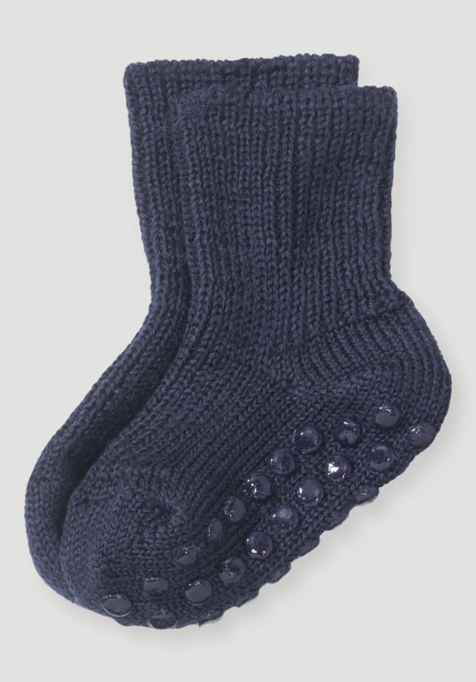 hessnatur Stoppersocke aus reiner Bio-Merinowolle von marine