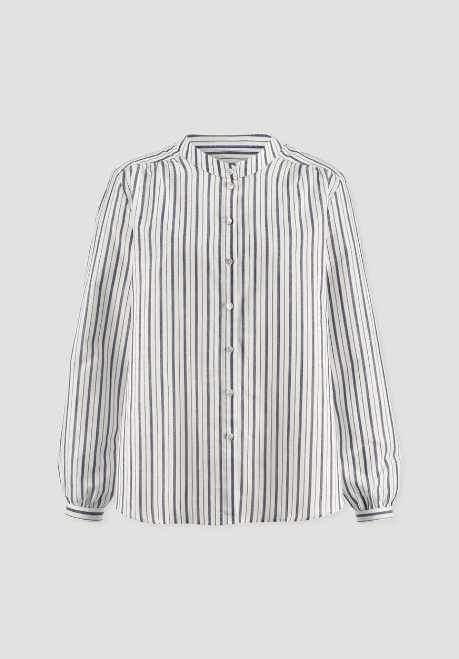 hessnatur Streifen Bluse Relaxed aus Bio-Baumwolle mit Leinen von naturweiss Sale