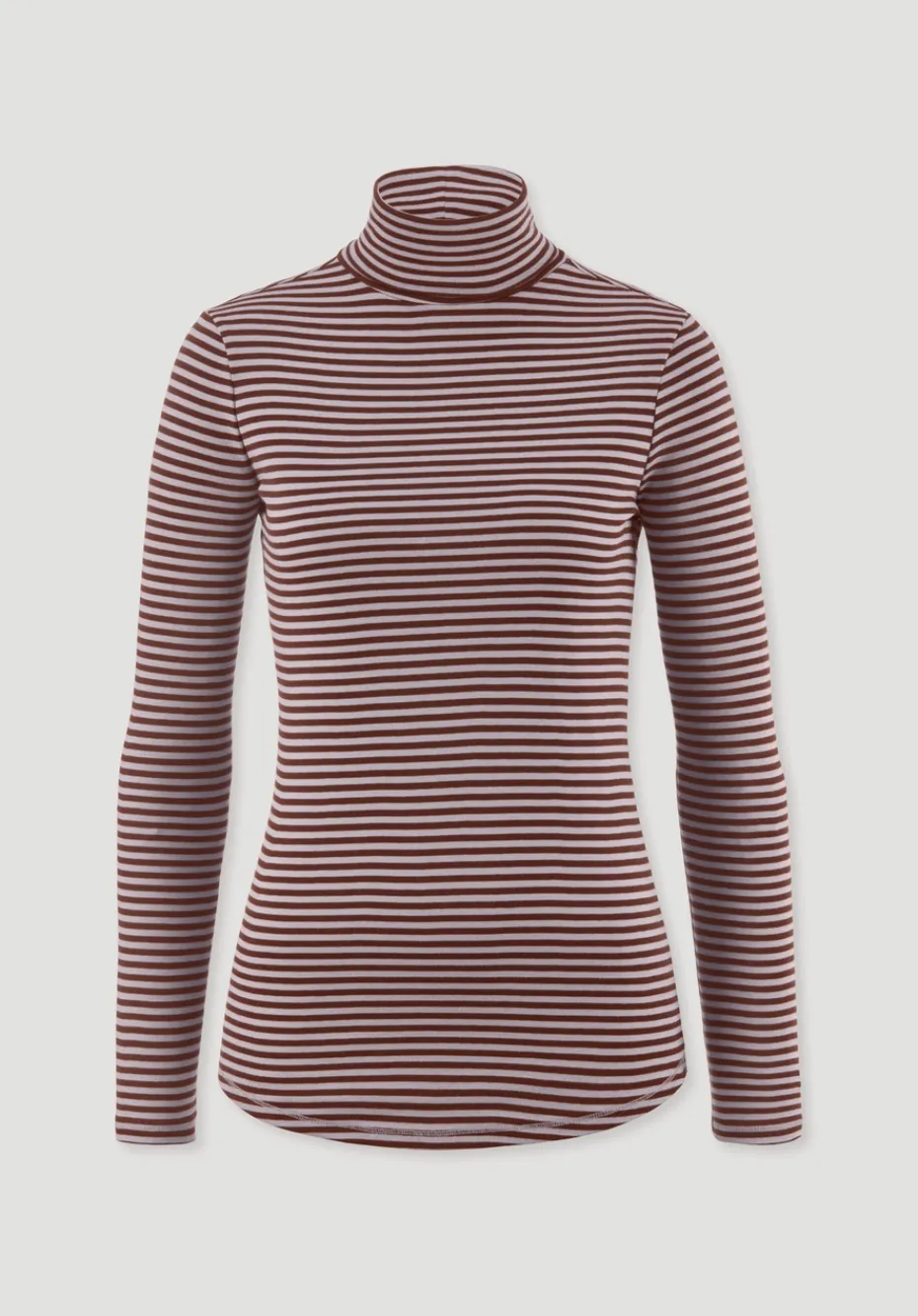 hessnatur Streifen Softrib Longsleeve Fitted aus Bio-Baumwolle und Modal von pastell lavendel Best