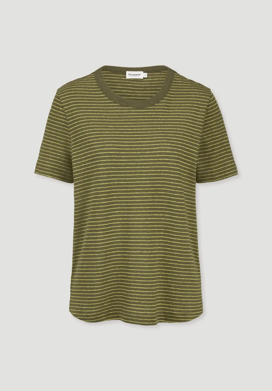 hessnatur Streifen T-Shirt Relaxed aus Leinen mit reiner Bio-Baumwolle von goldoliv Clearance