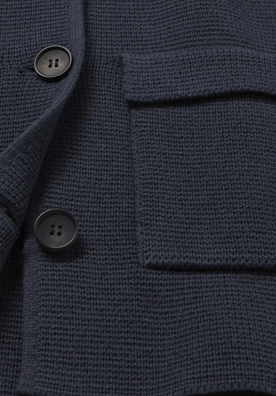 hessnatur Strick Blazer Regular aus Bio-Baumwolle mit Merinowolle von marine Online