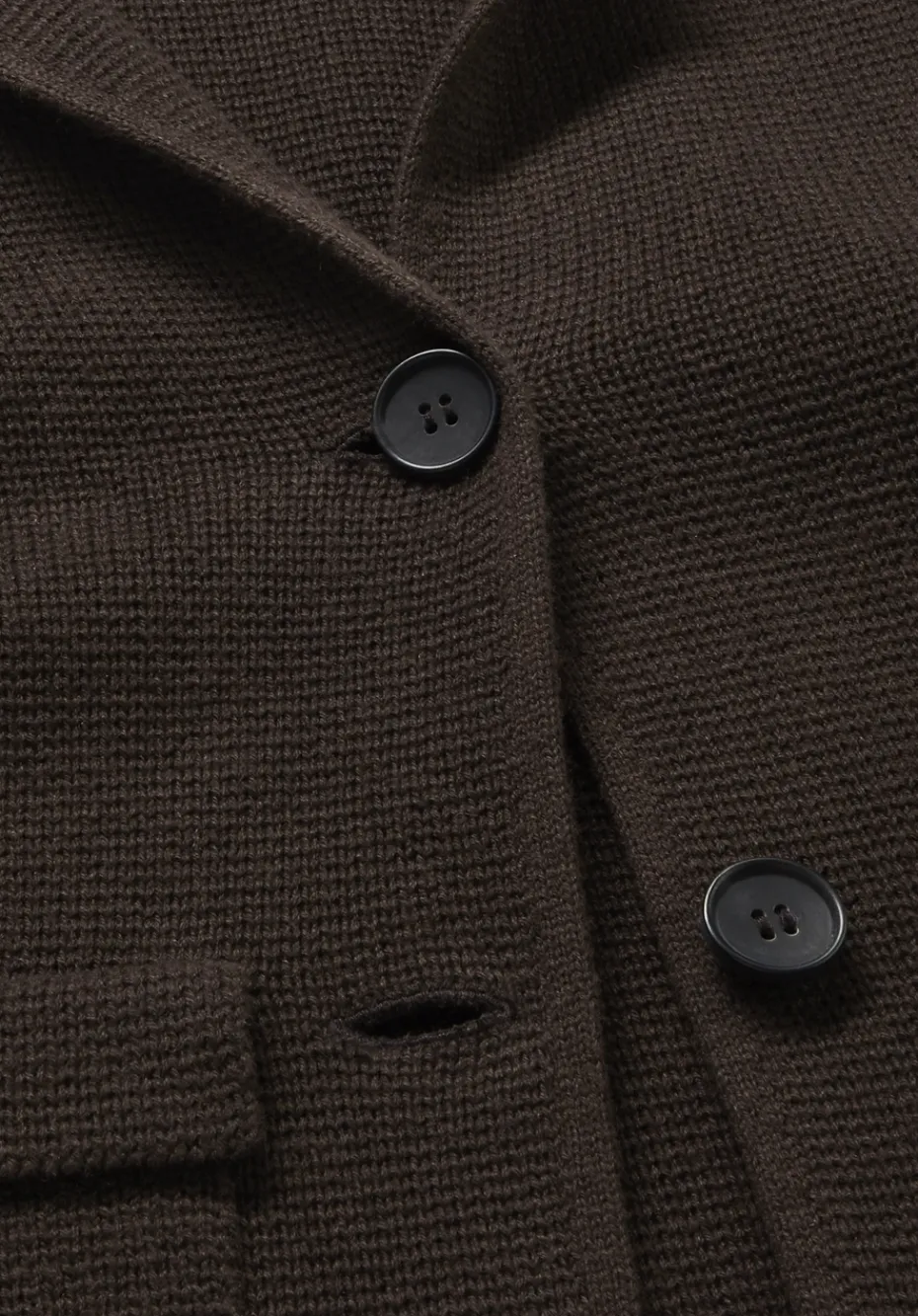 hessnatur Strick Blazer Regular aus Bio-Baumwolle mit Merinowolle von kakao braun Clearance
