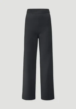 hessnatur Strick Hose Relaxed aus Bio-Merinowolle und Bio-Baumwolle von schwarz Hot