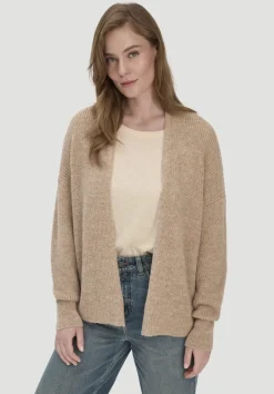 hessnatur Strick Jacke Oversize aus reinem Alpaka von mandelbraun Online