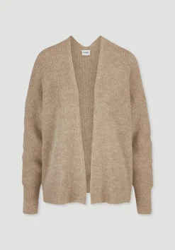 hessnatur Strick Jacke Oversize aus reinem Alpaka von mandelbraun Online