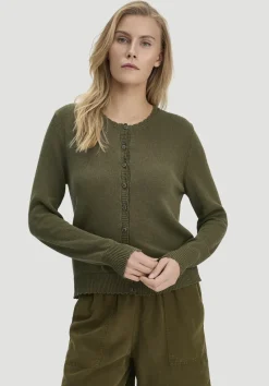 hessnatur Strick Jacke Regular aus Leinen mit Bio-Baumwolle und LENZING™ ECOVERO von goldoliv Sale