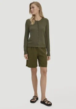 hessnatur Strick Jacke Regular aus Leinen mit Bio-Baumwolle und LENZING™ ECOVERO von goldoliv Sale