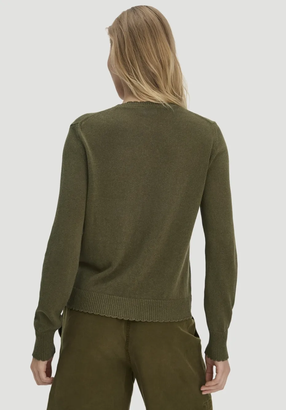 hessnatur Strick Jacke Regular aus Leinen mit Bio-Baumwolle und LENZING™ ECOVERO von goldoliv Sale