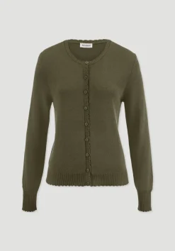 hessnatur Strick Jacke Regular aus Leinen mit Bio-Baumwolle und LENZING™ ECOVERO von goldoliv Sale
