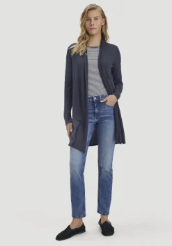 hessnatur Strick Jacke Regular aus TENCEL™ Lyocell und Bio-Baumwolle von marine New