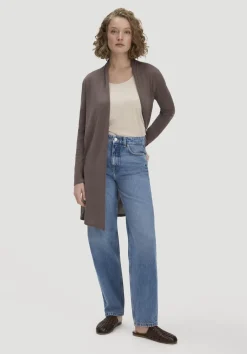 hessnatur Strick Jacke Regular aus TENCEL™ Lyocell und Bio-Baumwolle von mocca Clearance
