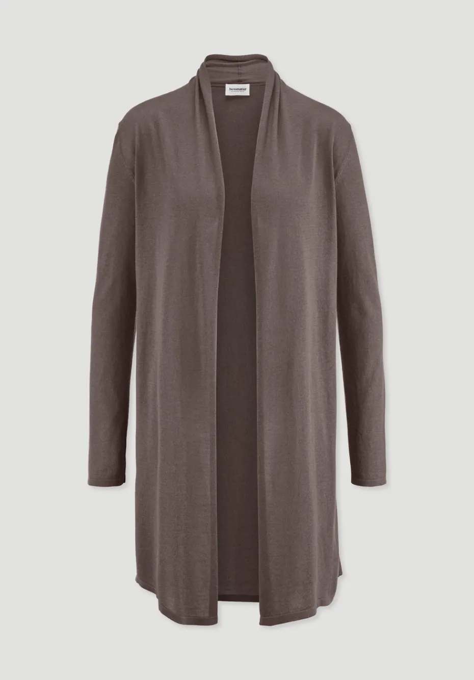 hessnatur Strick Jacke Regular aus TENCEL™ Lyocell und Bio-Baumwolle von mocca Clearance