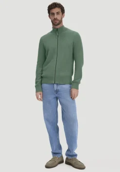 hessnatur Strick Jacke Regular aus reiner Bio-Baumwolle von efeugrün Best
