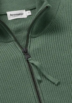 hessnatur Strick Jacke Regular aus reiner Bio-Baumwolle von efeugrün Best