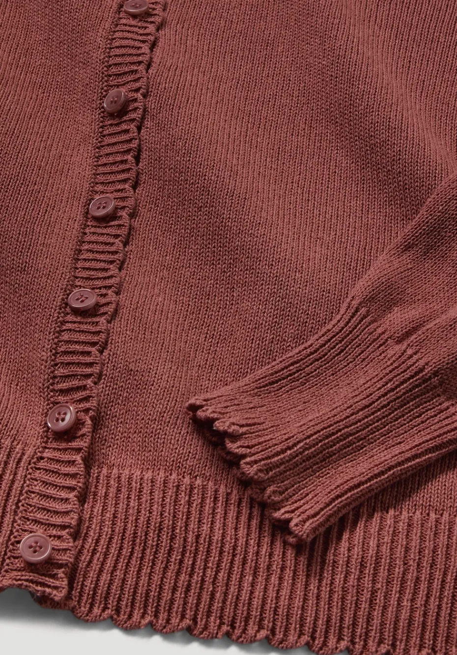 hessnatur Strick Jacke Regular aus Leinen mit Bio-Baumwolle und LENZING™ ECOVERO von terrakotta Outlet