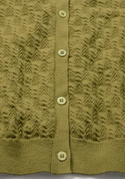 hessnatur Strick Jacke Regular aus Bio-Baumwolle mit Merinowolle von sommermoos