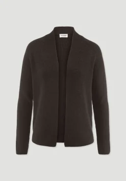 hessnatur Strick Jacke Regular aus reiner Bio-Baumwolle von kakao braun Clearance