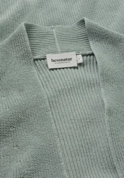 hessnatur Strick Jacke Regular aus reiner Bio-Baumwolle von mattgrün Best
