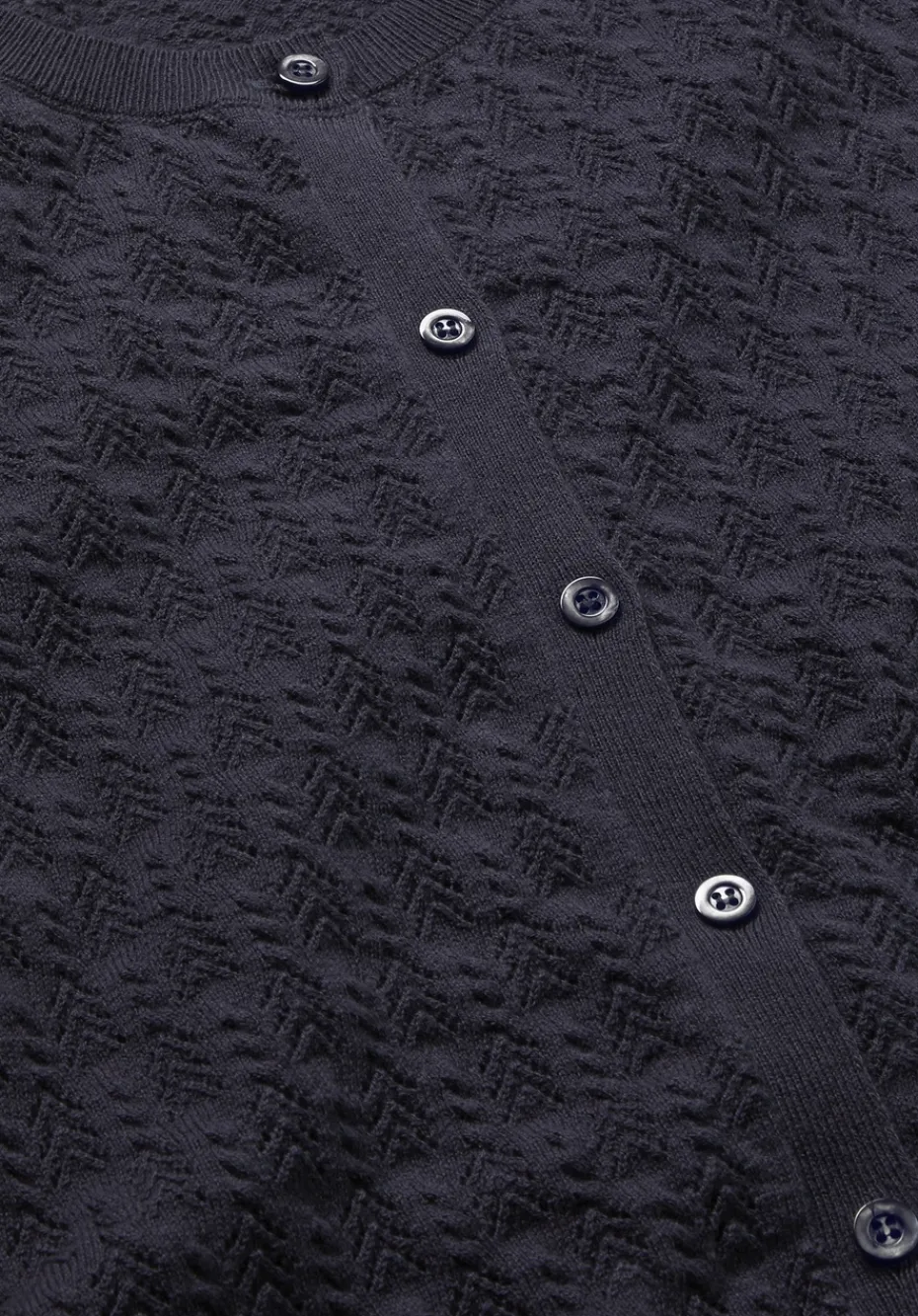 hessnatur Strick Jacke Regular aus Bio-Baumwolle mit Merinowolle von marine Sale