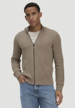 hessnatur Strick Jacke Regular aus reiner Bio-Baumwolle von lehm Clearance