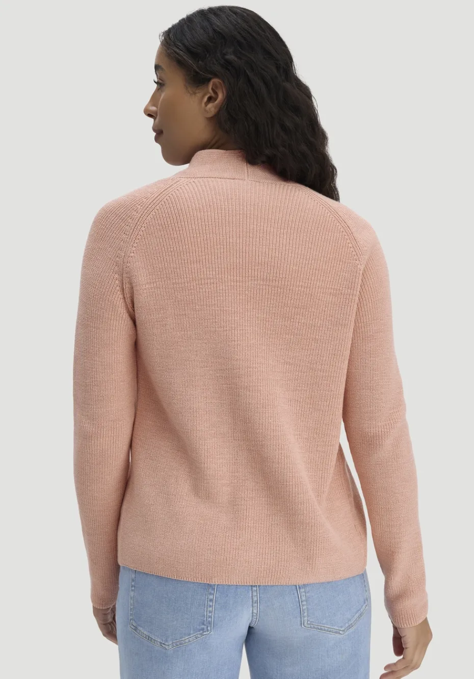 hessnatur Strick Jacke Regular aus reiner Bio-Baumwolle von rosé Best