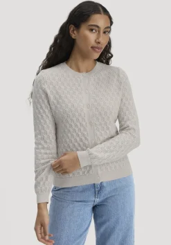 hessnatur Strick Jacke Regular aus Bio-Baumwolle mit Merinowolle von düne Outlet
