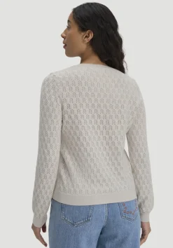 hessnatur Strick Jacke Regular aus Bio-Baumwolle mit Merinowolle von düne Outlet
