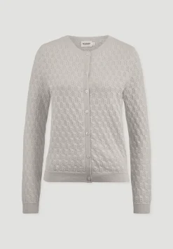 hessnatur Strick Jacke Regular aus Bio-Baumwolle mit Merinowolle von düne Outlet