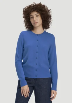 hessnatur Strick Jacke Regular BETTER RECYCLING aus reinem Cashmere von kornblume Clearance