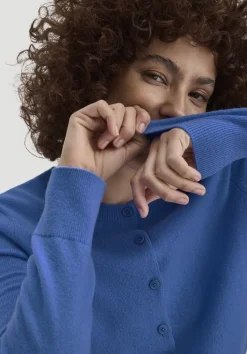 hessnatur Strick Jacke Regular BETTER RECYCLING aus reinem Cashmere von kornblume Clearance