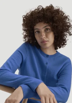 hessnatur Strick Jacke Regular BETTER RECYCLING aus reinem Cashmere von kornblume Clearance