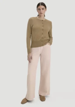 hessnatur Strick Jacke Regular BETTER RECYCLING aus reinem Cashmere von camelbraun Outlet