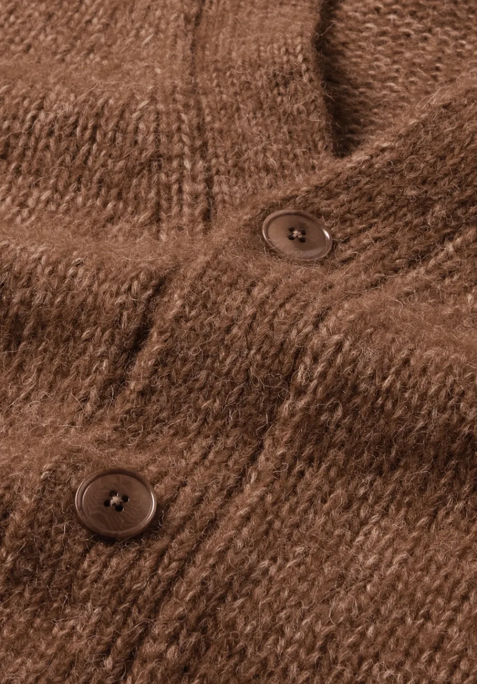 hessnatur Strick Jacke Relaxed aus Alpaka mit Bio-Baumwolle von cognac Sale