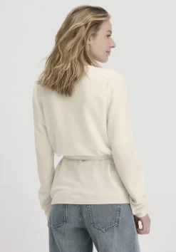hessnatur Strick Jacke Relaxed aus Bio-Merinowolle mit Cashmere von naturweiss Sale