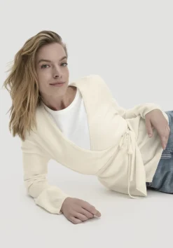 hessnatur Strick Jacke Relaxed aus Bio-Merinowolle mit Cashmere von naturweiss Sale
