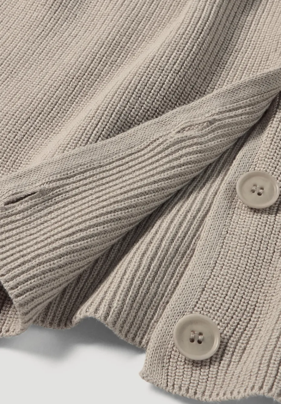 hessnatur Strick Jacke Relaxed aus reiner Bio-Baumwolle von taupe Clearance