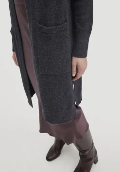 hessnatur Strick Jacke Relaxed aus Bio-Merinowolle mit Bio-Baumwolle von anthrazit Online
