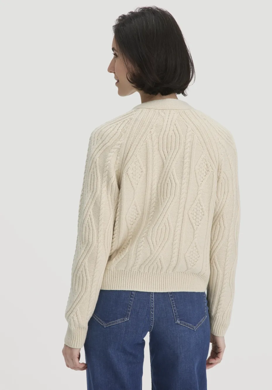 hessnatur Strick Jacke Relaxed aus Bio-Baumwolle und Bio-Schurwolle von natur Clearance